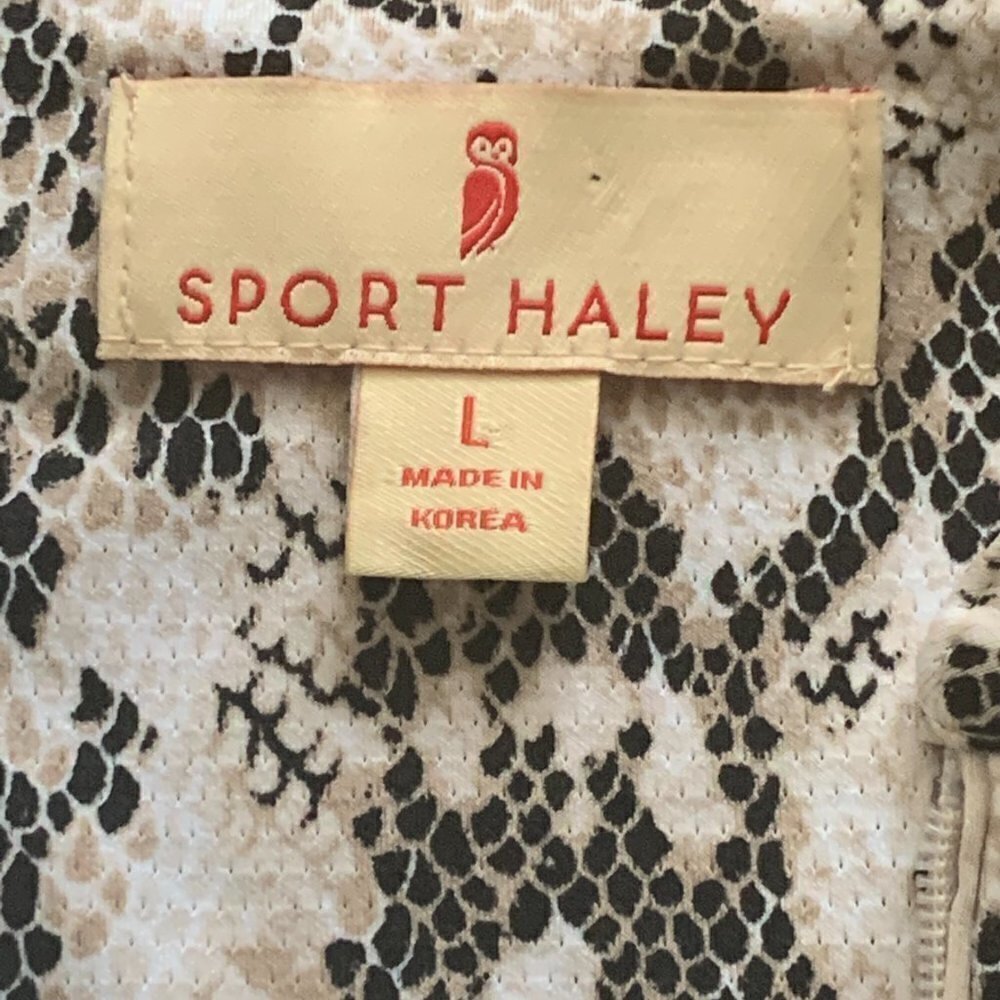 Sport Haley 1/4 Zip Top Long Sleeve Animal Print/Snakeskin Sz M #48H - Picture 8 of 10